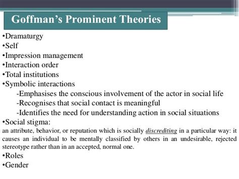 goffman performance theory.